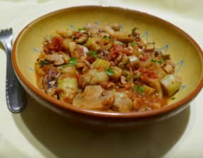 Mijoté de fruits de mer aux artichauts