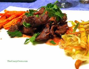 Sauté de rumsteck au gingembre