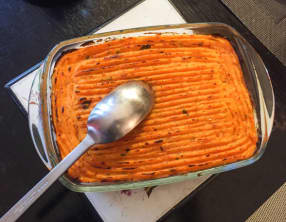 Hachis de patate douce à la sauge