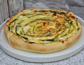 Quiche spirale poireaux feta
