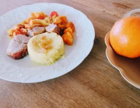 Filet mignon fondant aux carottes et à l'orange