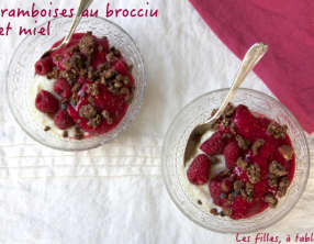 Framboises au brocciu et au miel