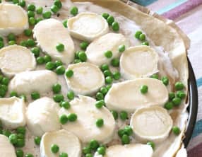 Pizza express chèvre petits pois frais