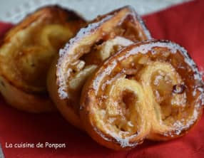 Palmier feuilleté aux pommes