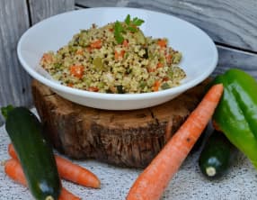 Quinoa boulgour aux petits légumes