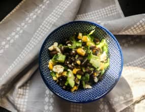 Salade américaine haricots noirs, concombre et feta