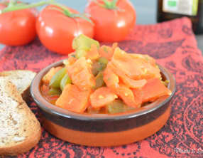 Taktouka, salade marocaine de tomates et de poivrons