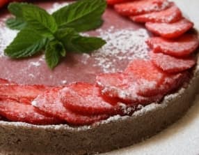 Tarte aux fraises avec son curd de fraises