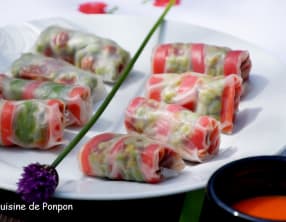 Rouleau de printemps et sa vinaigrette