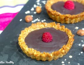Tarte au chocolat et noisette en poudre