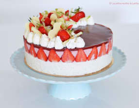 Entremet pomme Granny Smith et fraise