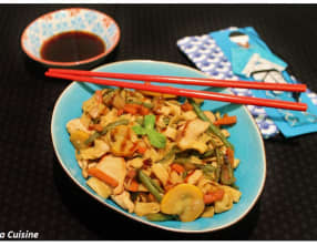 Tagliatelles au poulet et légumes façon Wok