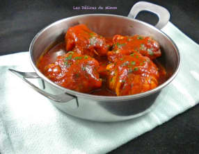 Hauts de cuisses de poulet en ballotines de lard fumé