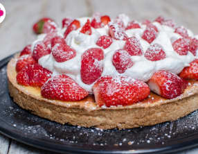 Tarte amandine aux fraises