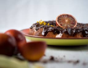 Bundt cake orange sanguine et chocolat