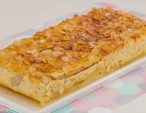 Flan aux poires et aux fleurs de sureau