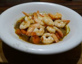 Nage de crevettes à la citronnelle et gingembre