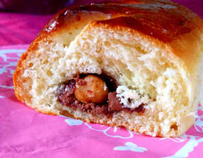 Petits pains au lait au chocolat noisettes