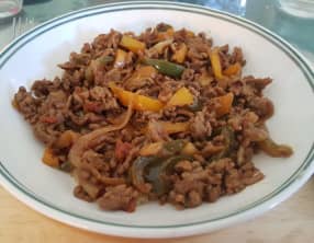 Mijoté de boeuf aux poivrons