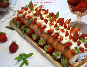 Roll Cake Verveine, Citron et Fraises