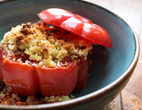 Tomate farcie végétarienne façon crumble