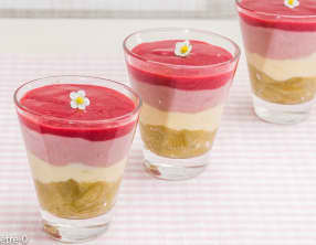 Verrine rhubarbe framboise