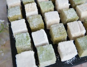 Guimauve maison au matcha et au fenouil