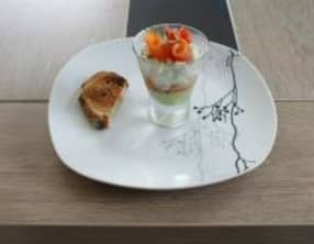 Verrines saumon, tartare, mousse d'avocat au thermomix facile et rapide