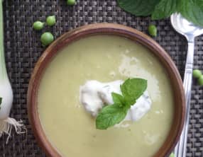 Soupe de cosses de petits pois