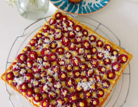 Tarte framboise coco fruit de la passion