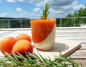 Panna cotta au romarin et son coulis d'abricots