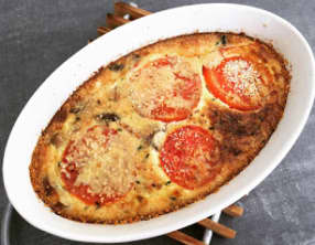 Clafoutis champignons tomates