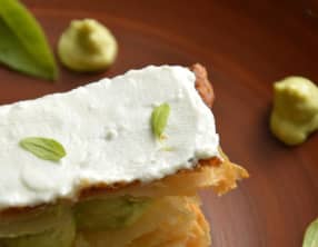 Millefeuille aux petits pois