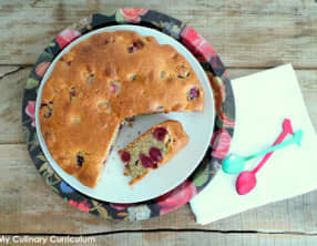 Gâteau cerises pistaches