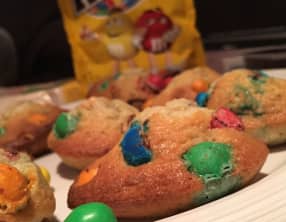 Madeleines aux M&Ms