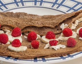 Galette au chèvre et aux framboises