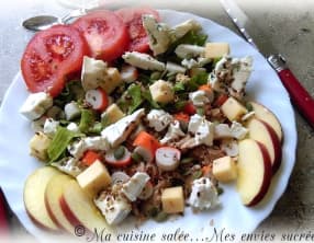 Salade thon, surimi et 3 fromages