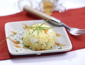 Brandade de crabe, graines de moutarde et piment