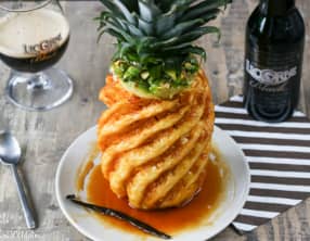 Ananas rôti au four caramélisé