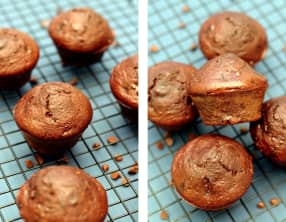 Muffins au chocolat, sans matière grasse ajoutée
