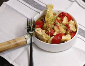 Poulet aux olives aux poivrons et aux épices