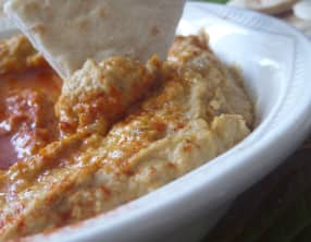 Houmous à la courge butternut caramélisée