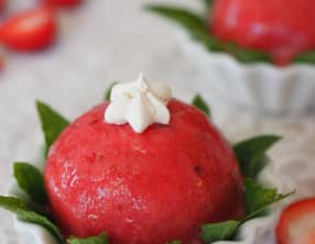Sorbet maison fraise