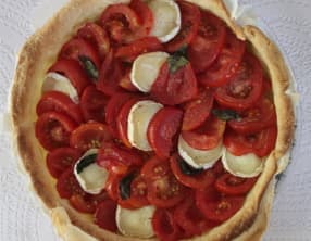 Tarte tomate chèvre et basilic