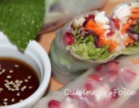 Rouleaux de printemps arc-en-ciel