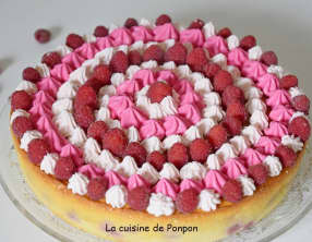 Gâteau magique aux framboises