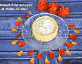Entremets à la mangue et crème de coco