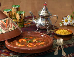 Tajine de crevettes à la chermoula