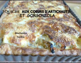 Quiche aux cœurs d'artichauts et gorgonzola