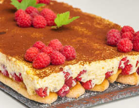 Tiramisu aux framboises